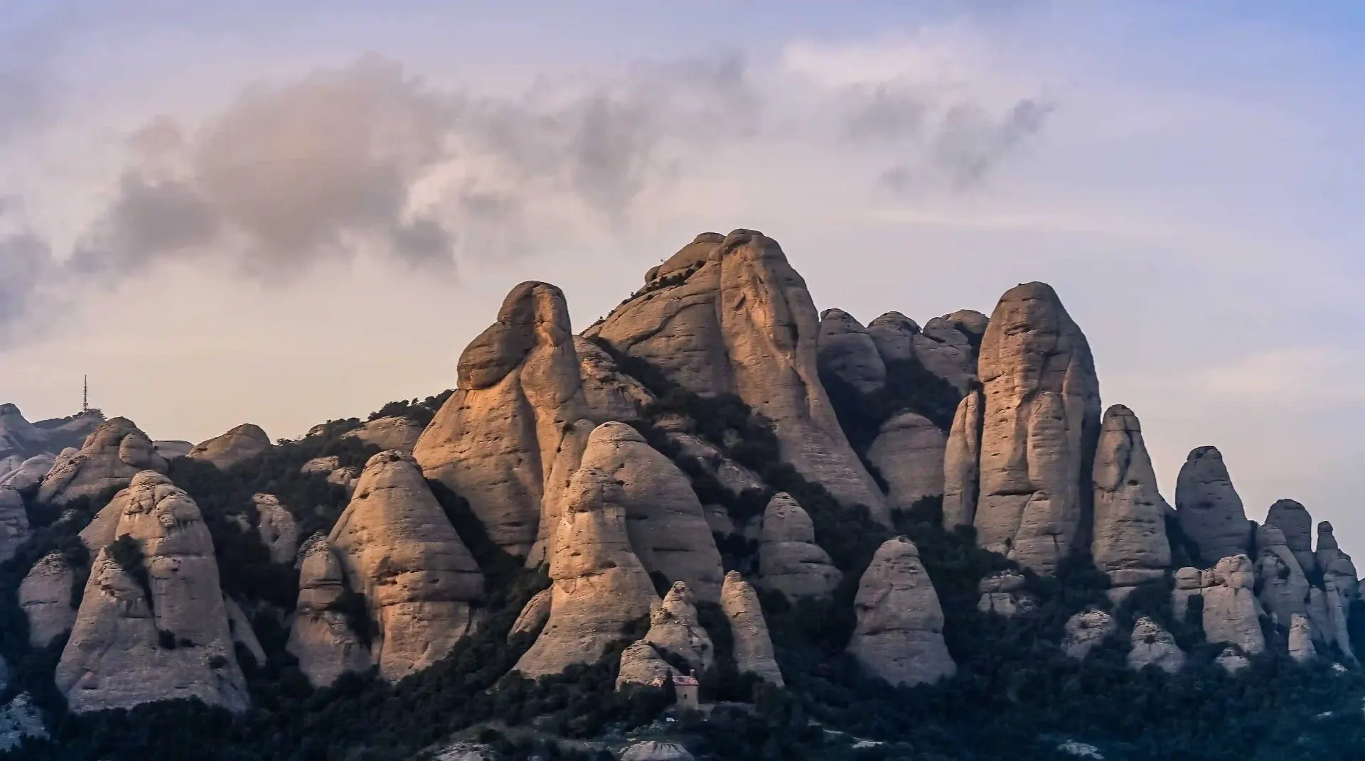 Montserrat mountain peaks at sunset — Catalonia private day trip